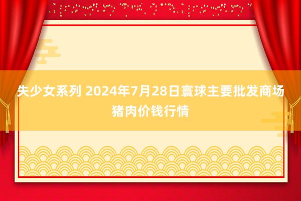 失少女系列 2024年7月28日寰球主要批发商场猪肉价钱行情