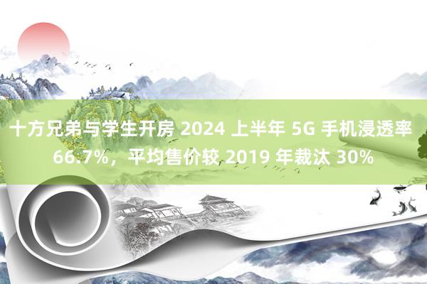 十方兄弟与学生开房 2024 上半年 5G 手机浸透率 66.7%，平均售价较 2019 年裁汰 30%